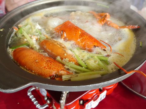 龙虾柳可搭配龙虾高汤火锅料理
